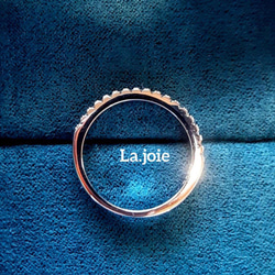 大人気！　最高品質 モアサナイト ハーフエタニティ 1.5mm リング 3枚目の画像