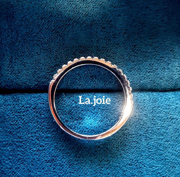 大人気！　最高品質 モアサナイト ハーフエタニティ 1.5mm リング 3枚目の画像