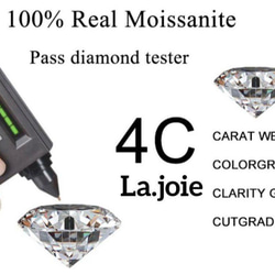 大人気！　最高品質 モアサナイト ハーフエタニティ 1.5mm リング 8枚目の画像