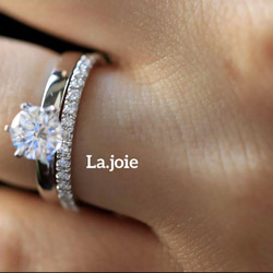 大人気！　最高品質 モアサナイト ハーフエタニティ 1.5mm リング 6枚目の画像