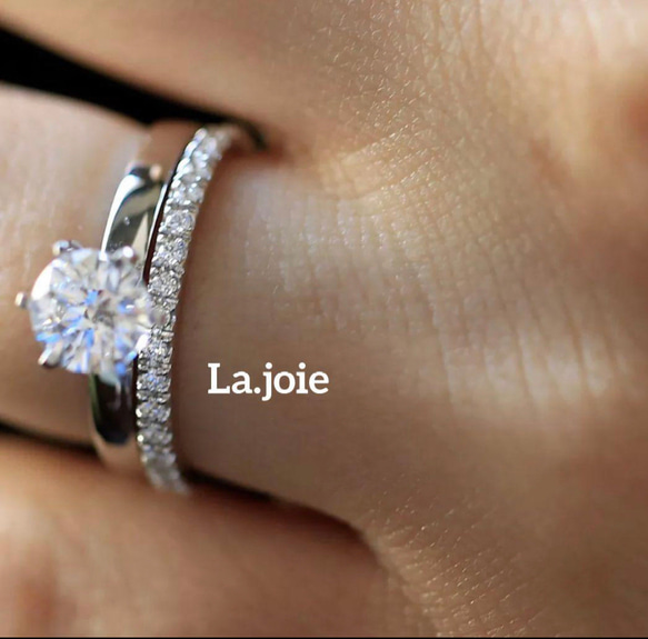 大人気！　最高品質 モアサナイト ハーフエタニティ 1.5mm リング 6枚目の画像