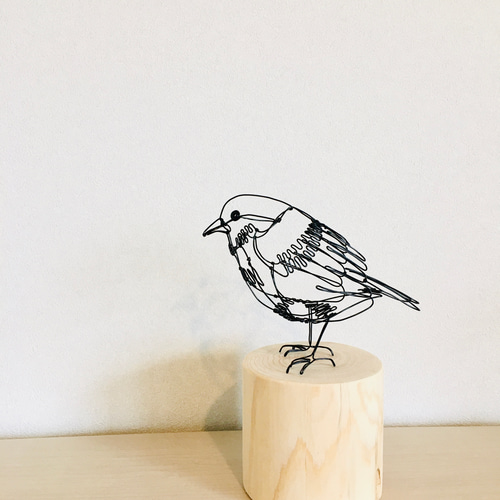 ワイヤーアート ワイヤークラフト 鳥 立体・オブジェ 玄米