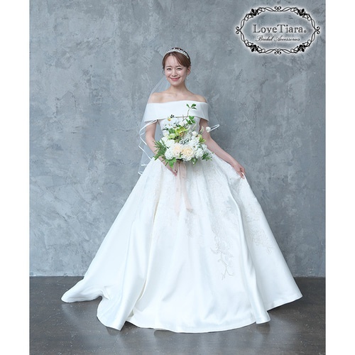 ミディアムベール【サテンパイピング】VSM-03|花嫁 結婚式 挙式