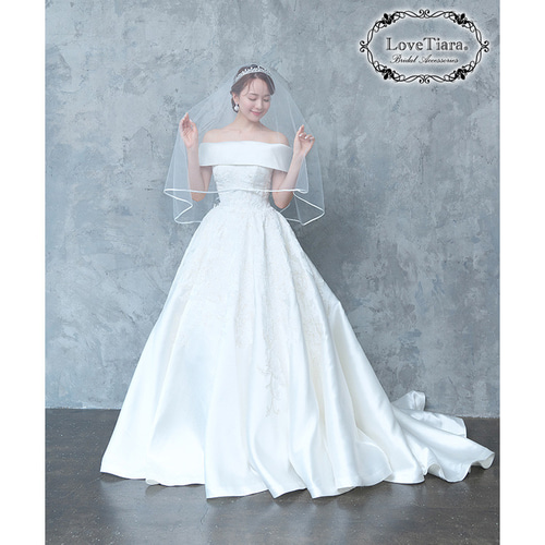 ミディアムベール【サテンパイピング】VSM-03|花嫁 結婚式 挙式