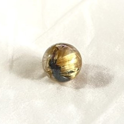 CYA　レア AAAA 黄金 黒金針 タイチン ルチルクォーツ キャッツアイ 8.5mm玉 粒売】 天然石ビーズ 現物 2枚目の画像