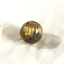 CYA　レア AAAA 黄金 黒金針 タイチン ルチルクォーツ キャッツアイ 8.5mm玉 粒売】 天然石ビーズ 現物 3枚目の画像