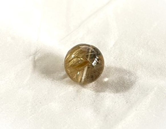 CYA　レア AAAA 黄金 黒金針 タイチン ルチルクォーツ キャッツアイ 8.5mm玉 粒売】 天然石ビーズ 現物 4枚目の画像