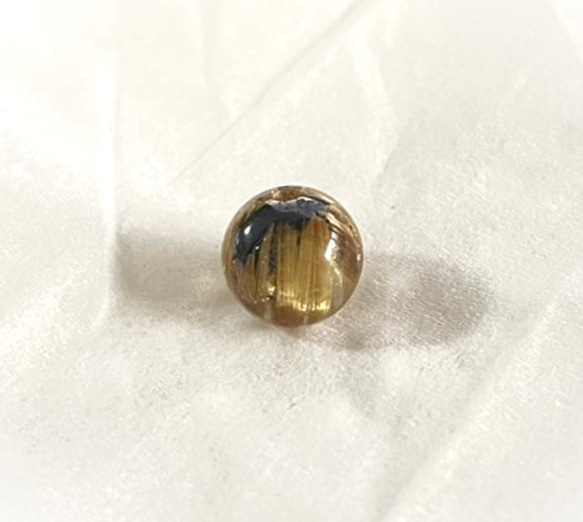 CYA　レア AAAA 黄金 黒金針 タイチン ルチルクォーツ キャッツアイ 8.5mm玉 粒売】 天然石ビーズ 現物 6枚目の画像