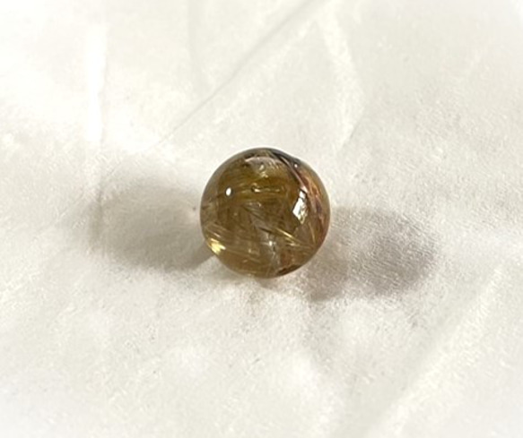 CYA　レア AAAA 黄金 黒金針 タイチン ルチルクォーツ キャッツアイ 8.5mm玉 粒売】 天然石ビーズ 現物 5枚目の画像