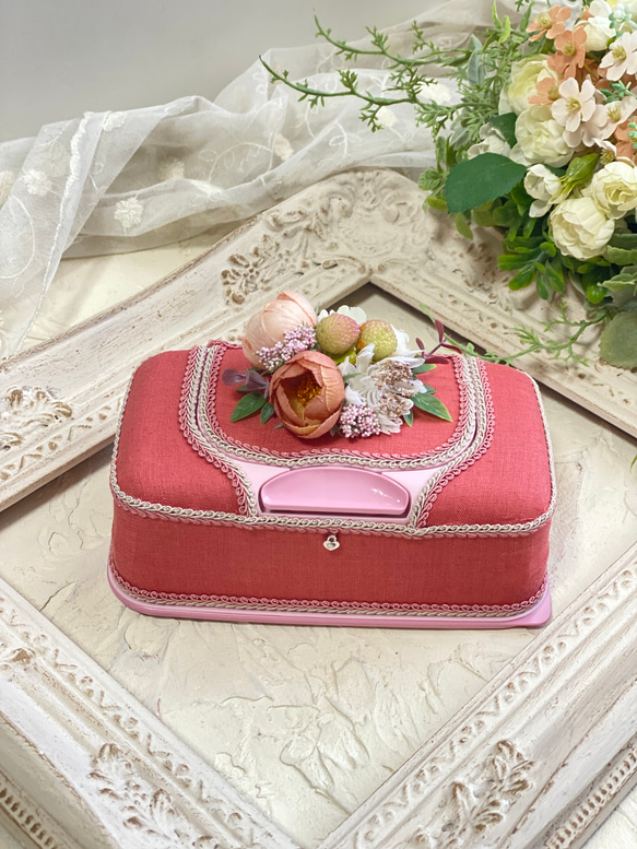 ☆値下げ☆アートフラワー　詰め合わせ11ケース フラワーワイプケース（栗梅茶） その他インテリア雑貨 chou-fleur