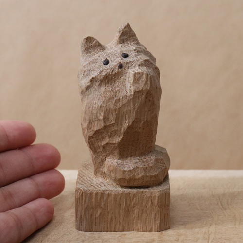 全商品オープニング価格！ 木彫り 招き猫 左手上げ アンティーク
