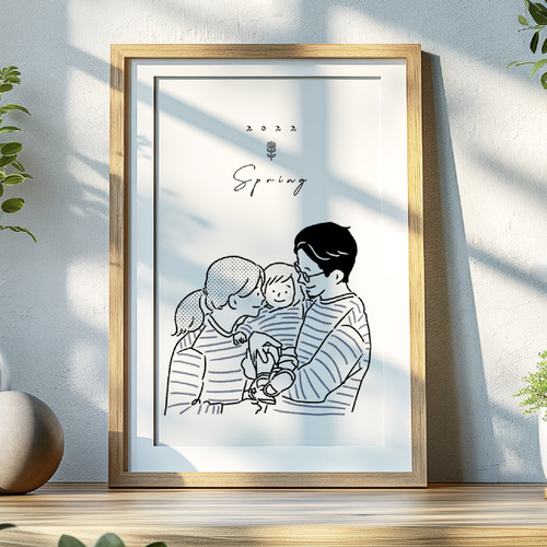 シンプル画】イラスト 結婚式 ウェルカムボード 似顔絵 wedding