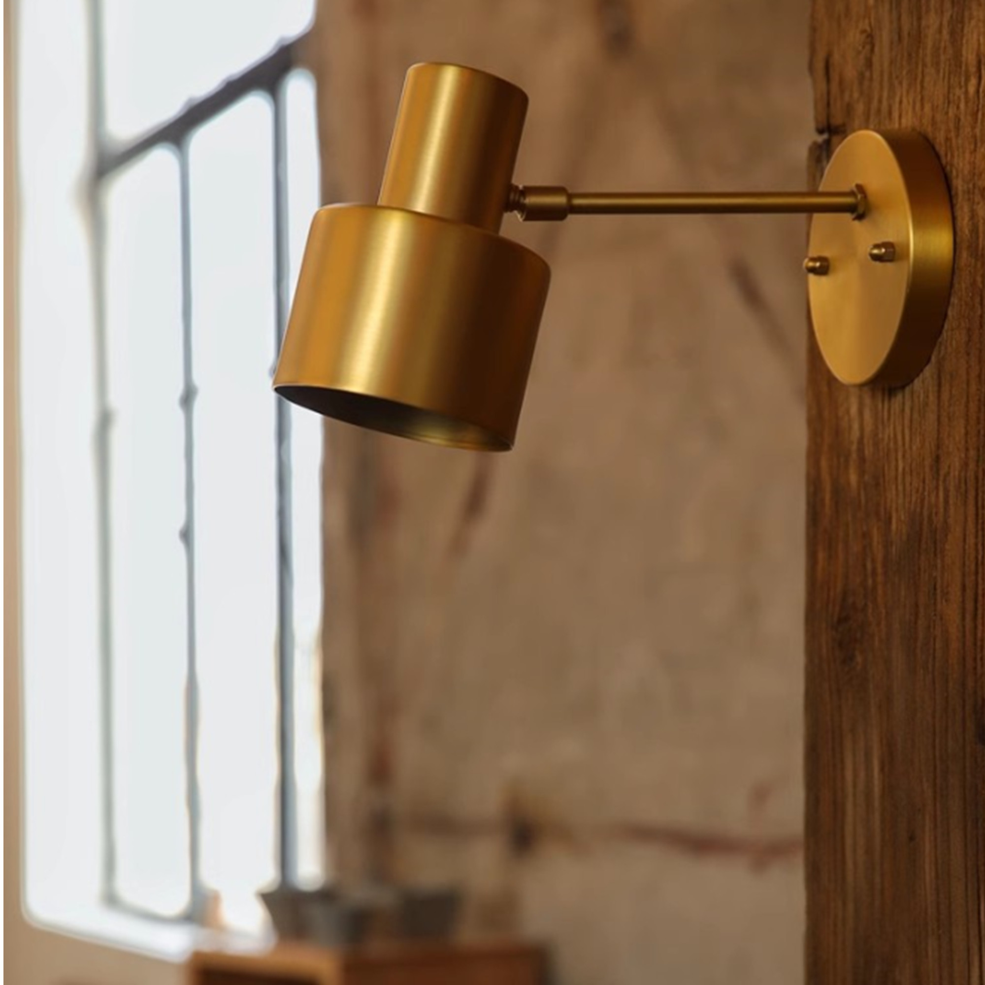 レトロオール真鍮ウォールランプ北欧文学和風廊下玄関寝室無垢材ベッドサイドミラーフロントランプ