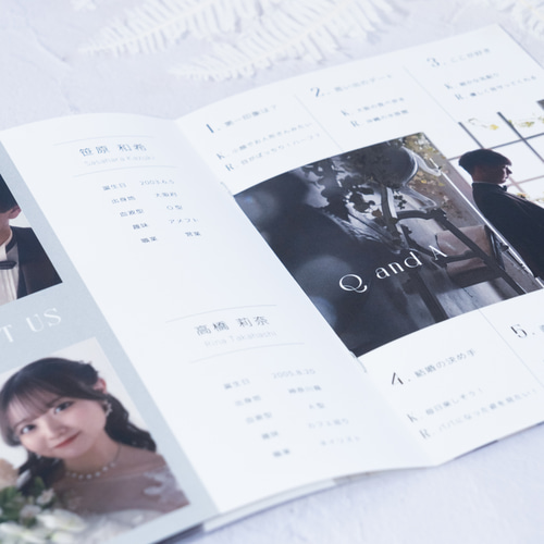 プロフィールブック【8P・10部〜】結婚式 / 席次表 / メニュー表