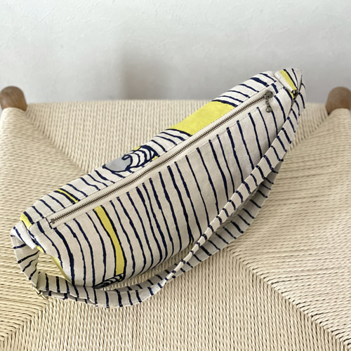 minä perhonen 刺繍ボディバッグ イエロー（美品） ⚮̈ミナペルホネン