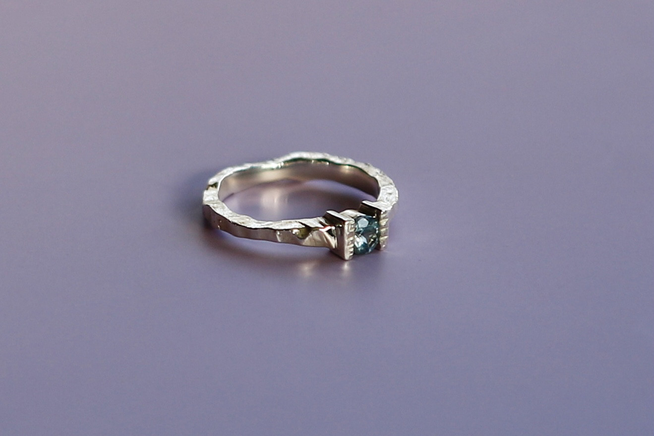 Montana Sapphire silver ring ⭐︎ モンタナサファイアのシルバーリング