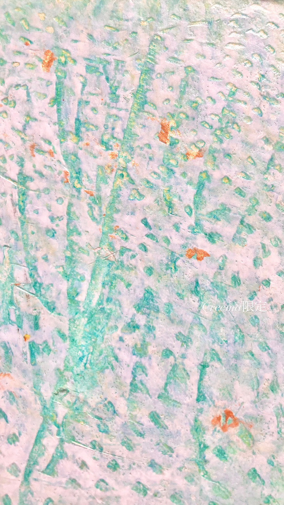 【原画】「キセキの森」自然素材の絵画　天然蜜蝋と白石和紙　Natural interior art Creema限定 beautiful YW1964625185(15000円)