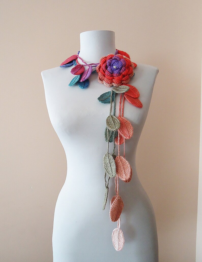 フワラーのマフラー　ミックスカラー