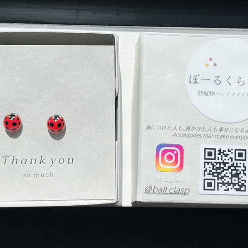 ココノホシテントウ てんとう虫 テントウムシ ピアス イヤリング