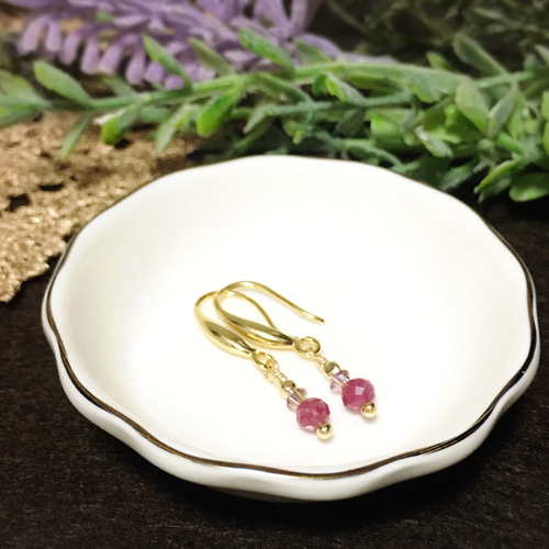 14kgfアイリスアゲート・ジルコンピアス 【公式通販】