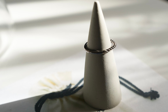 S466 シルバー925 シルプルラインリング 16号 人差し指リング 金属