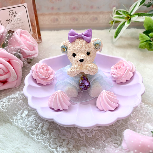 手染め薔薇ドレス くま アロマストーン