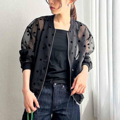 美品 フロッキードットカラーTee ネイビー yori 後藤晴菜さん