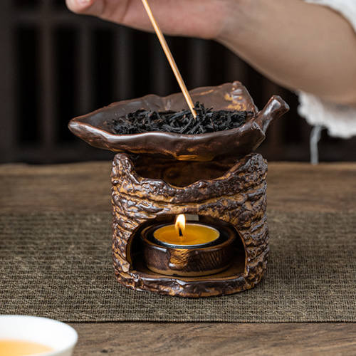 茶香炉 香炉 アロマポット 抗菌や悪臭の除去、かぜ予防、睡眠の質向上