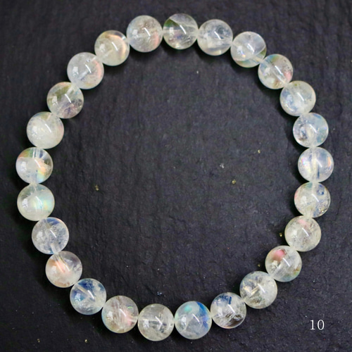 激レア 最高発色 最高品質 高透明 全玉 レインボー ムーンストーン 光  