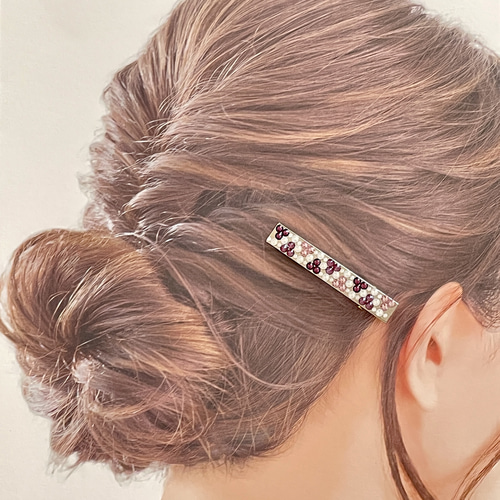 赤色クリスタル装飾ヘアクリップ 赤色クリスタル装飾ヘアクリップ