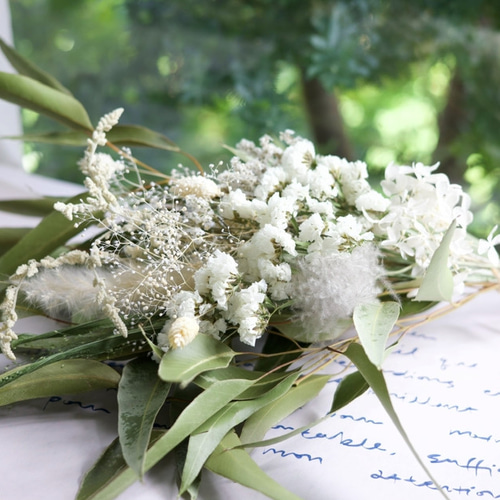 ドライフラワーホワイトスワッグ ドライフラワー