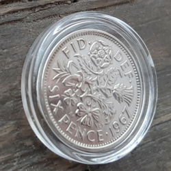 幸せのシックスペンス イギリス ラッキー6ペンス 本物古銭英国コイン