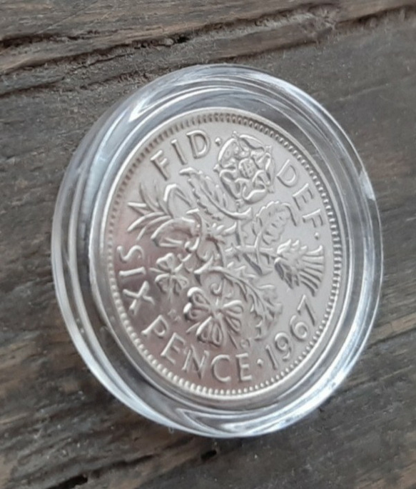 幸せのシックスペンス イギリス ラッキー6ペンス 本物古銭英国コイン