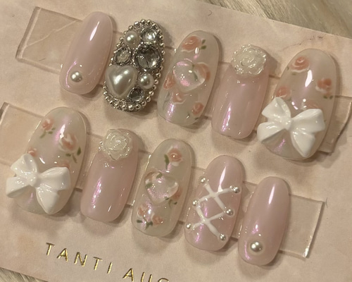 ♥ローズジェルネイルチップ♥ ネイルチップ（つけ爪） Yuri nail 通販