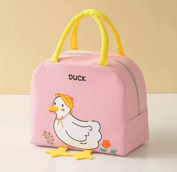 新色追加！可愛いアヒルの保冷バッグ　バッグ　エコバッグ　ナチュラル　カジュアル　夏バッグ　動物ギフト　お弁当　キッズ 7枚目の画像