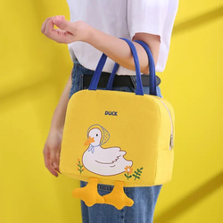 新色追加！可愛いアヒルの保冷バッグ　バッグ　エコバッグ　ナチュラル　カジュアル　夏バッグ　動物ギフト　お弁当　キッズ 2枚目の画像