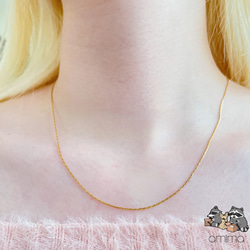 《サージカルステンレス316L》　極細　上品　スネークチェーン　ネックレス　金属アレルギー対応　つけっぱなしok　 6枚目の画像