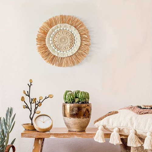 わらの壁装飾 北欧 ボヘミアンスタイル クリエイティブホームステイ