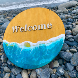 海レジンウェルカムボード オーシャンアート レーザー彫刻 その他