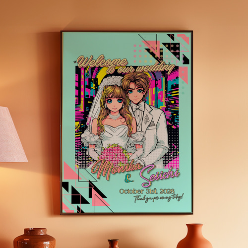 イラスト ポスター ウェルカムボードなど レトロポップ 〗 90s 80 70s イラスト ウェルカムボード 昭和