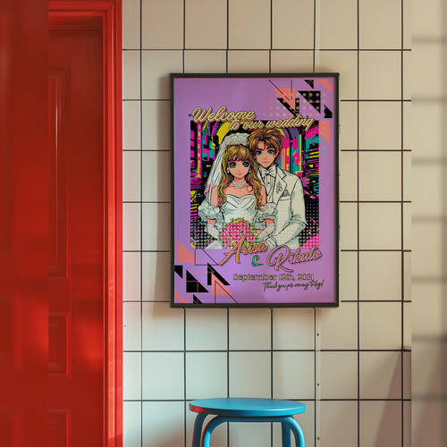 レトロポップ 〗 90s 80 70s イラスト ウェルカムボード 昭和 レトロポップ 〗 90s 80 70s イラスト ウェルカムボード 昭和
