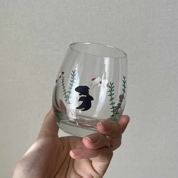 歌舞伎隈取柄サンドブラストグラス 美術品・アンティーク