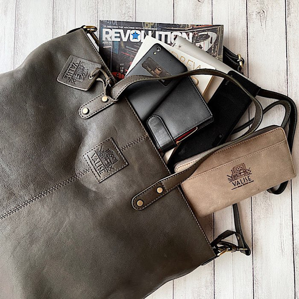 英国デザイン牛革かばんValise トートIII レーシンググリーン バリス