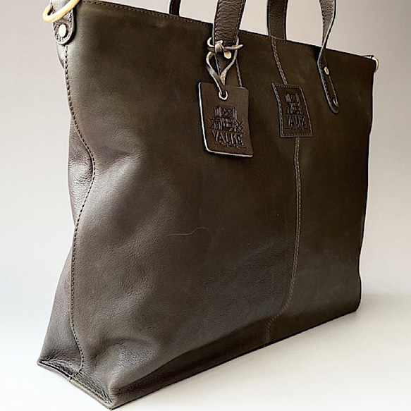 英国デザイン牛革かばんValise トートIII レーシンググリーン バリス