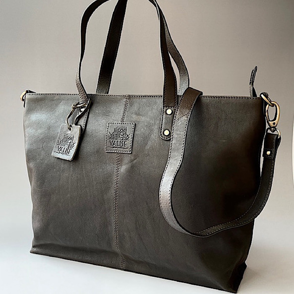 英国デザイン牛革かばんValise トートIII レーシンググリーン バリス