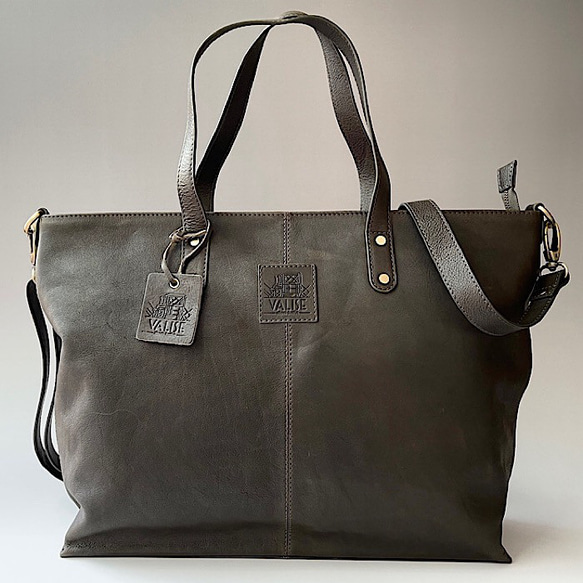 英国デザイン牛革かばんValise トートIII レーシンググリーン バリス