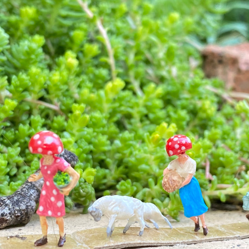 きのこびと 羊 苔テラリウム ガーデンピック フィギュア ミニチュア