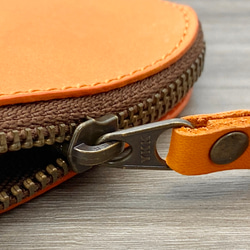 コインケース　シングルパース　本革　赤 4枚目の画像