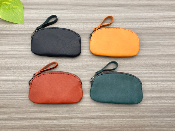 コインケース　シングルパース　本革　赤 6枚目の画像