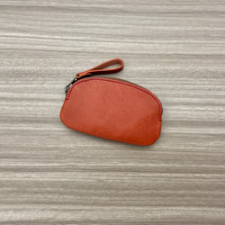 コインケース　シングルパース　本革　赤 2枚目の画像